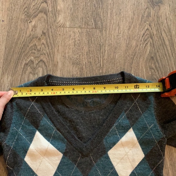 Aritzia Talula Argyle Wool / Acrylic Blue Black - Picture 7 of 8